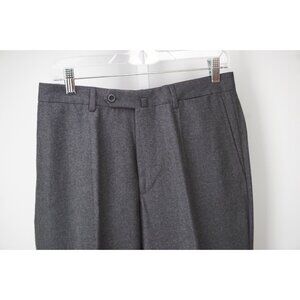 Incotex Medium Gray Flannel Wool Mens Dress Pants Sz 46 NEW